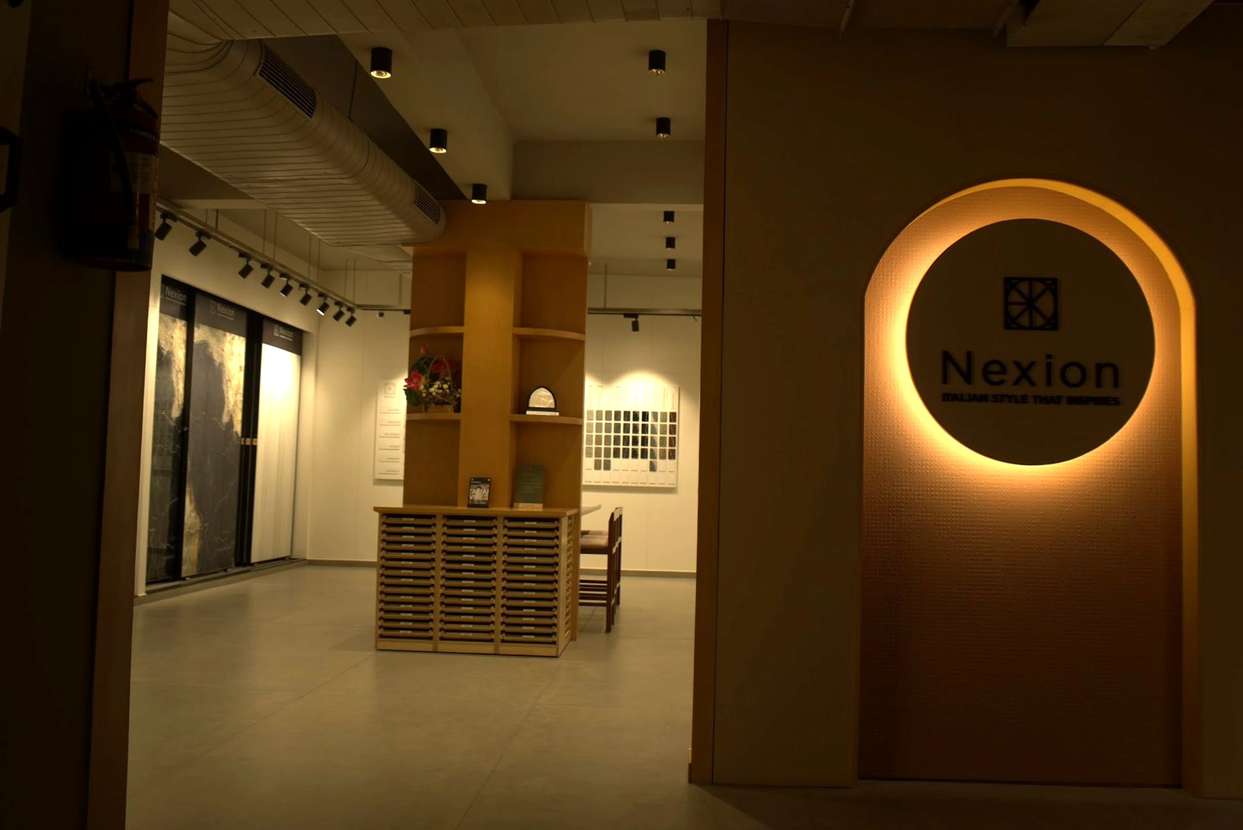 Nexion tile gallery inside the World of Tile showroom in Sector 9 Noida