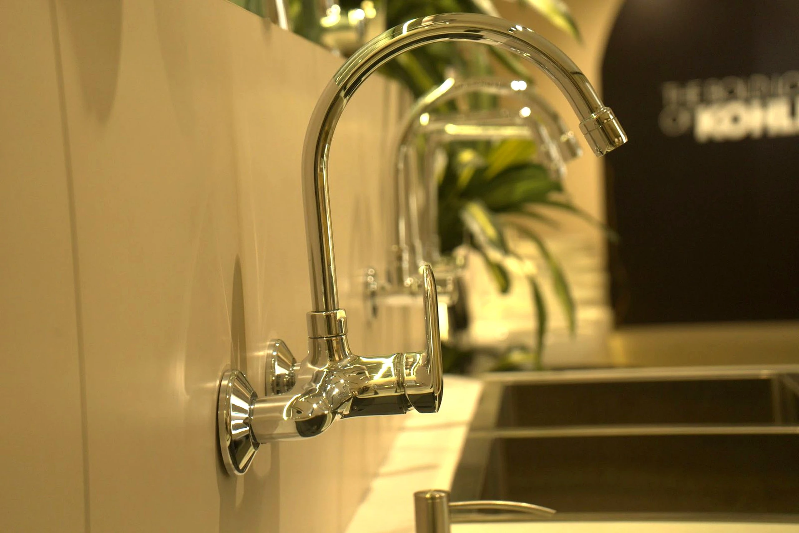 Kitchen sink and mixer display