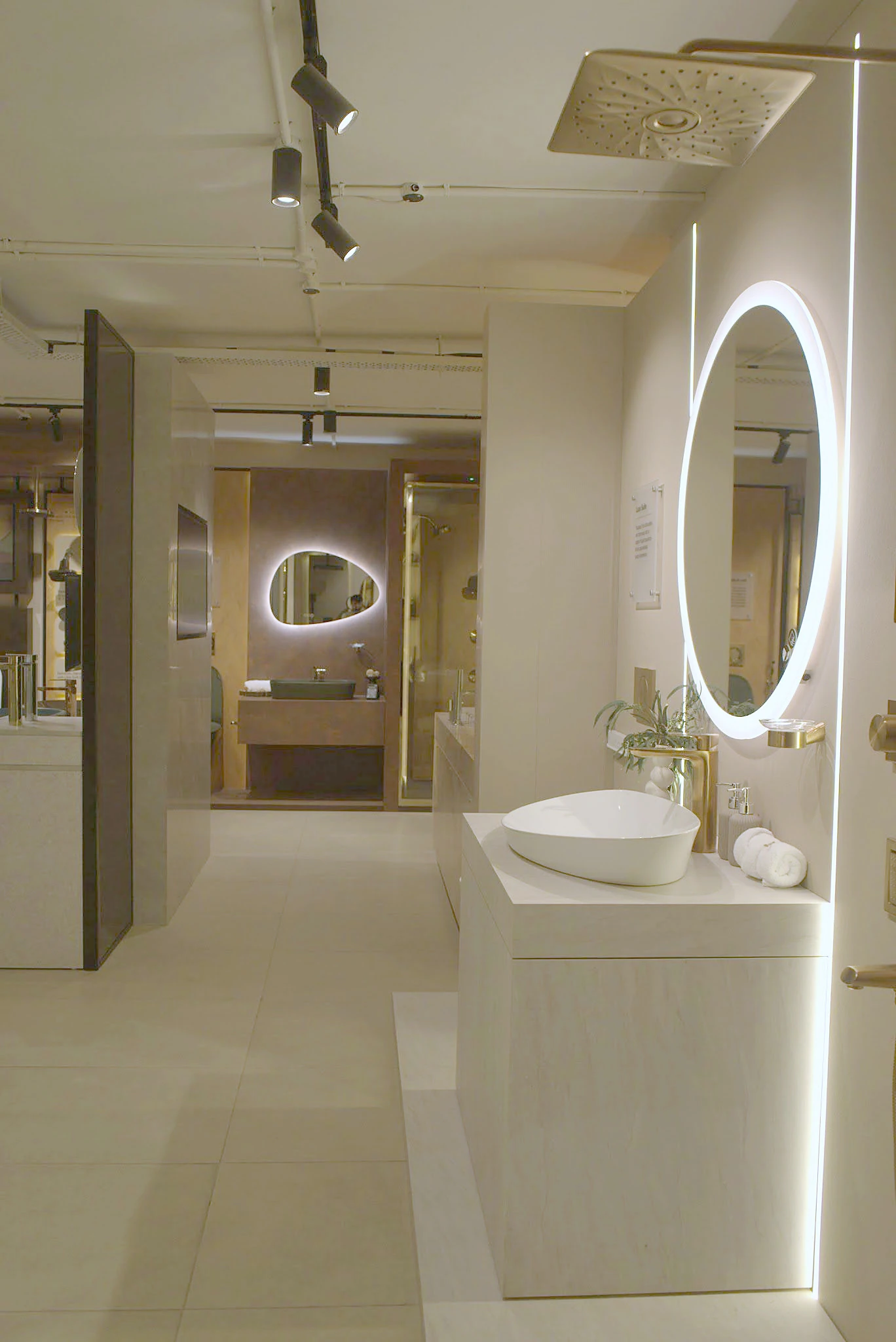 Complete bathroom photographed in elevation for exploration